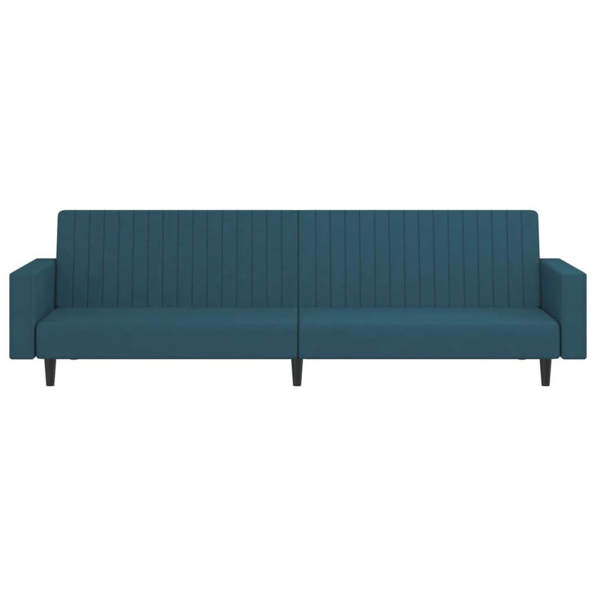 Voir la diapositive 5 : VIDAXL Canape-lit a 2 places Bleu Velours