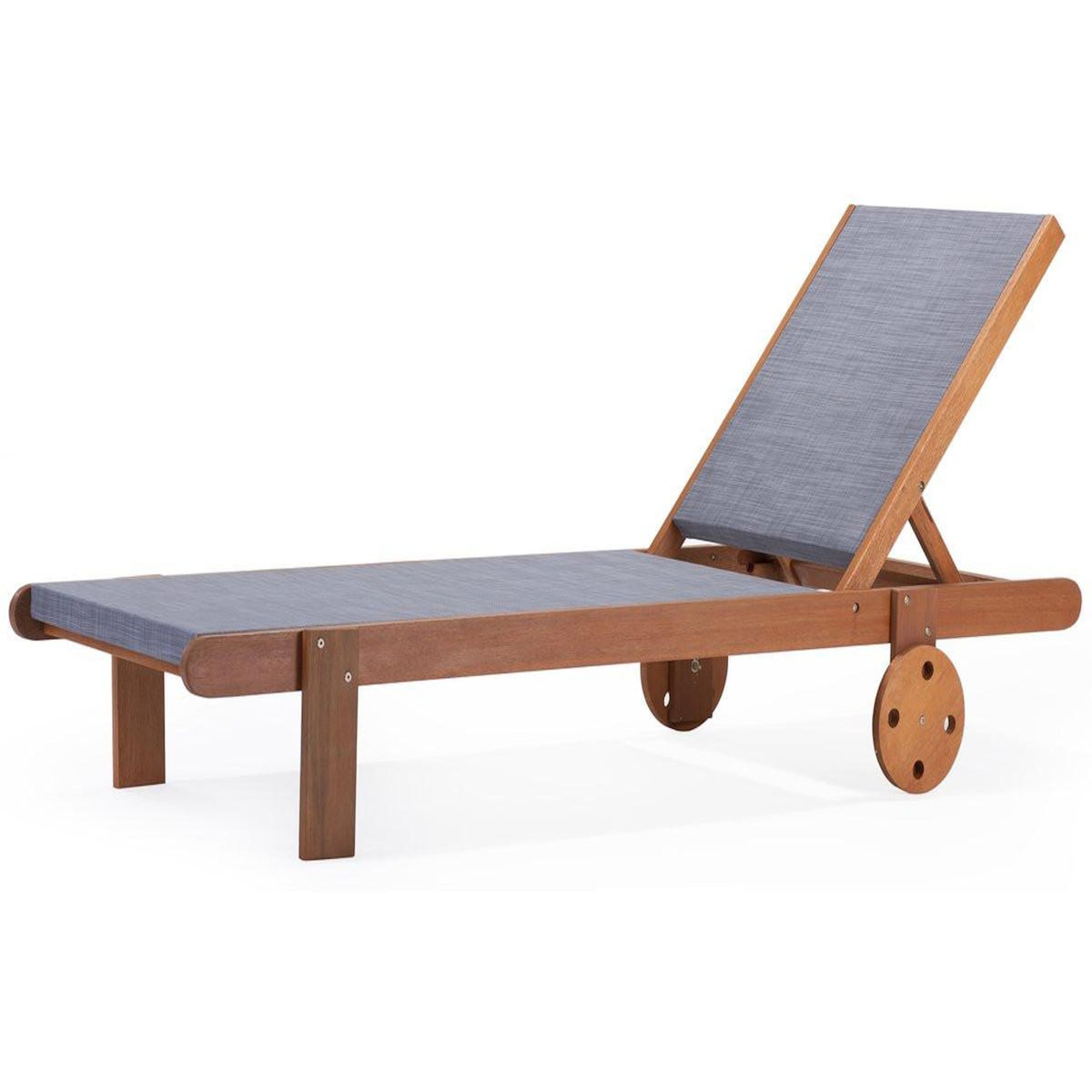 Habitat et Jardin Bain de Soleil en bois exotique  Saïgon  - Maple - Gris