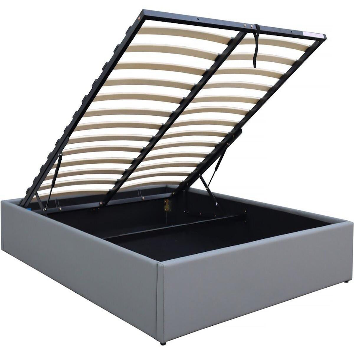 Habitat et Jardin Lit double en PVC avec coffre  Ava  - 160 x 200 cm - Gris