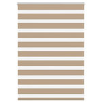 VIDAXL Store zebre marron sable largeur du tissu 105,9 cm polyester