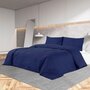 Voir la diapositive 1 : VIDAXL Ensemble de housse de couette Bleu marine 200x220 cm Microfibre