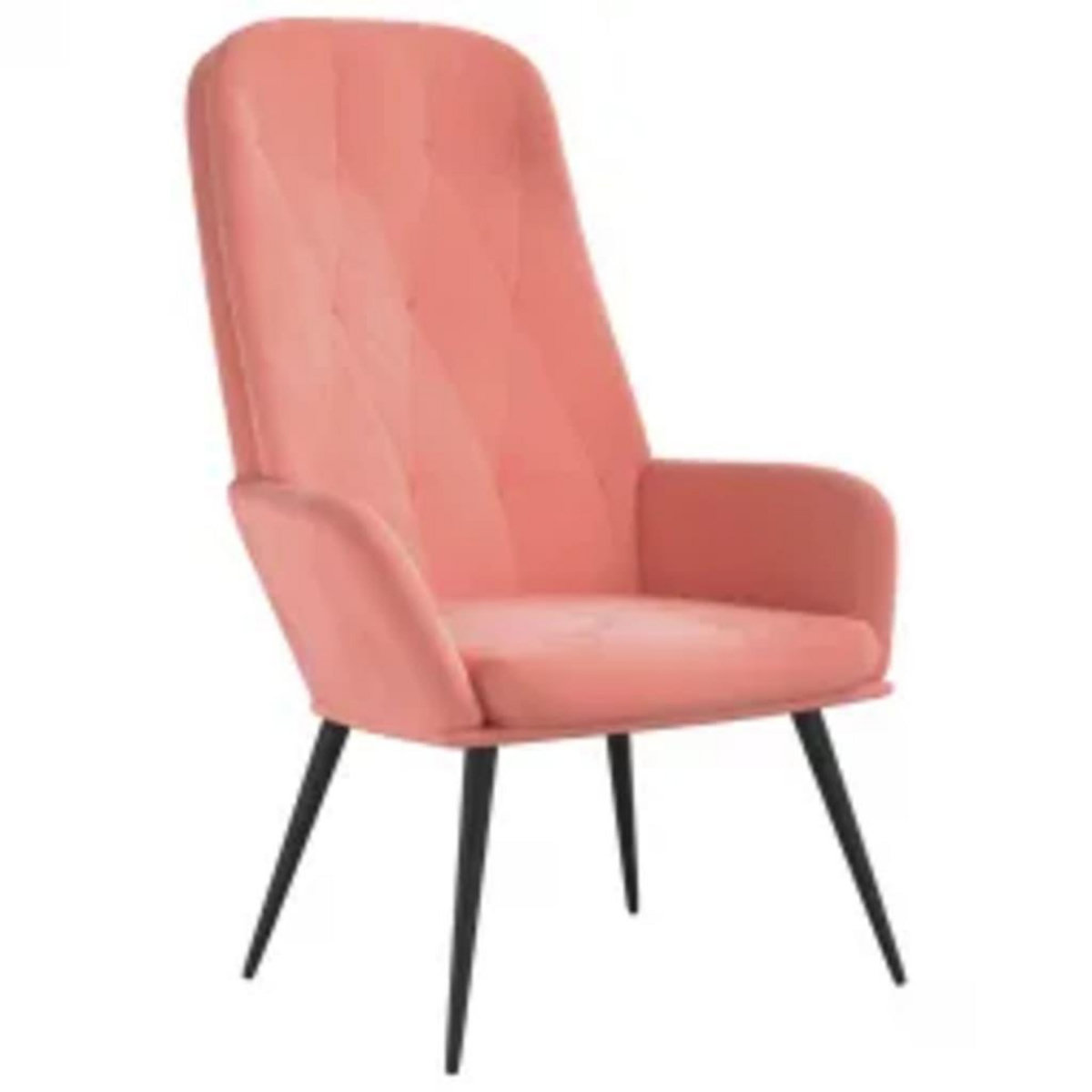 VIDAXL Chaise de relaxation avec repose-pied Rose Velours