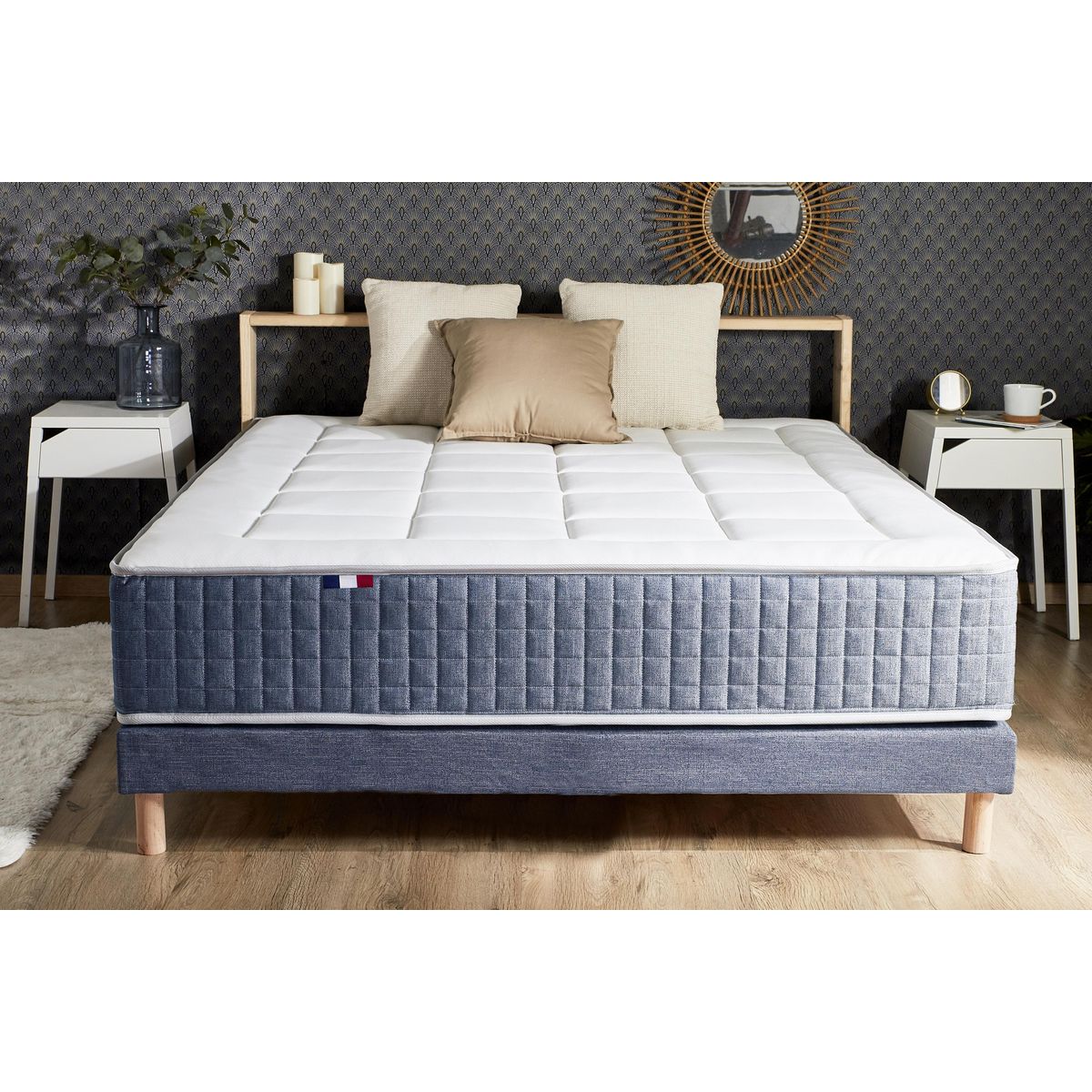 Sommier tapissier 140x190 cm KING STYLE