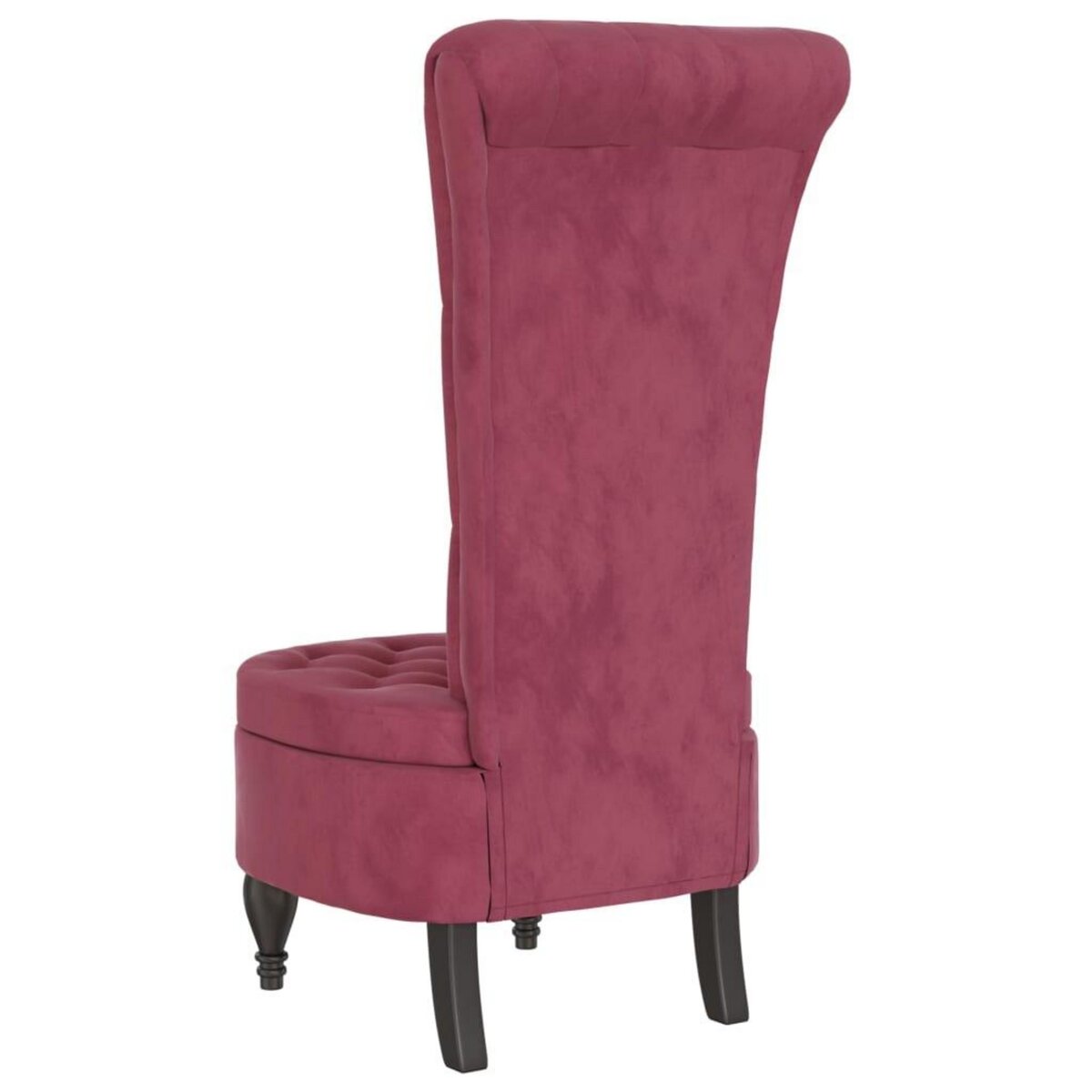 VIDAXL Chaise a dossier haut rouge bordeaux conception de bouton