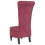 Voir la diapositive 5 : VIDAXL Chaise a dossier haut rouge bordeaux conception de bouton
