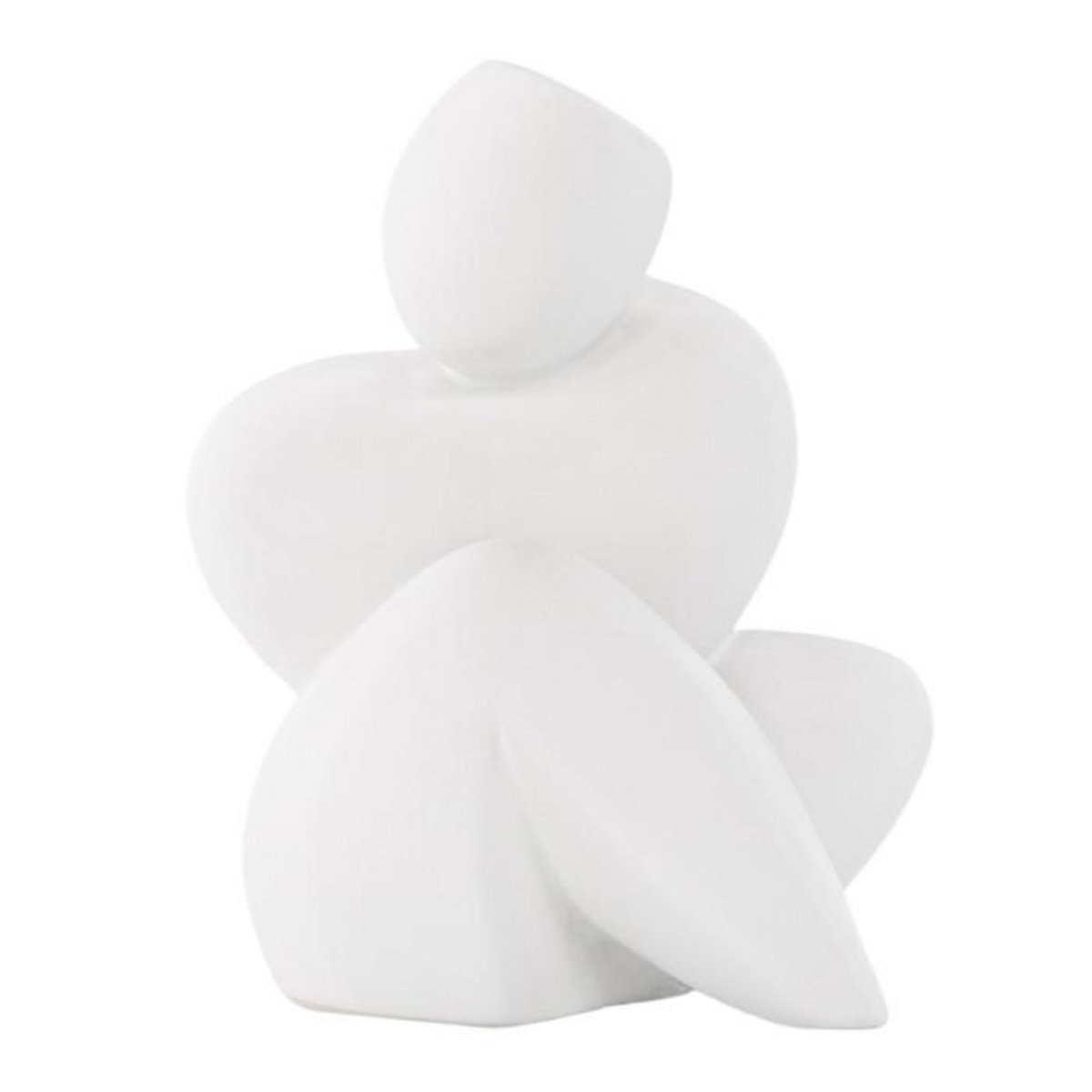 Paris Prix Statuette Sculpture en Céramique  Floda  14cm Blanc