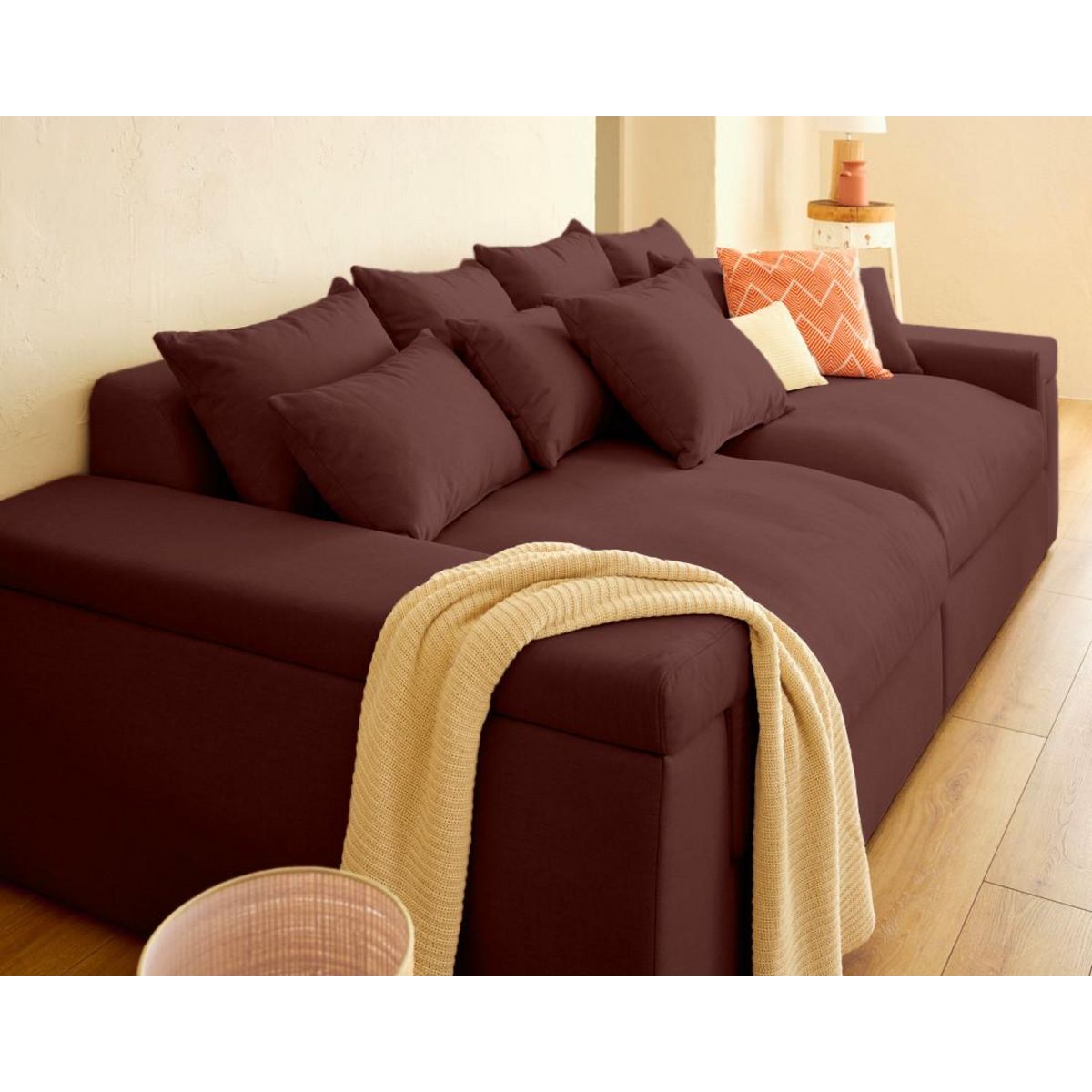 LISA DESIGN Sergio - canapé 4 places - assise profonde - en tissu