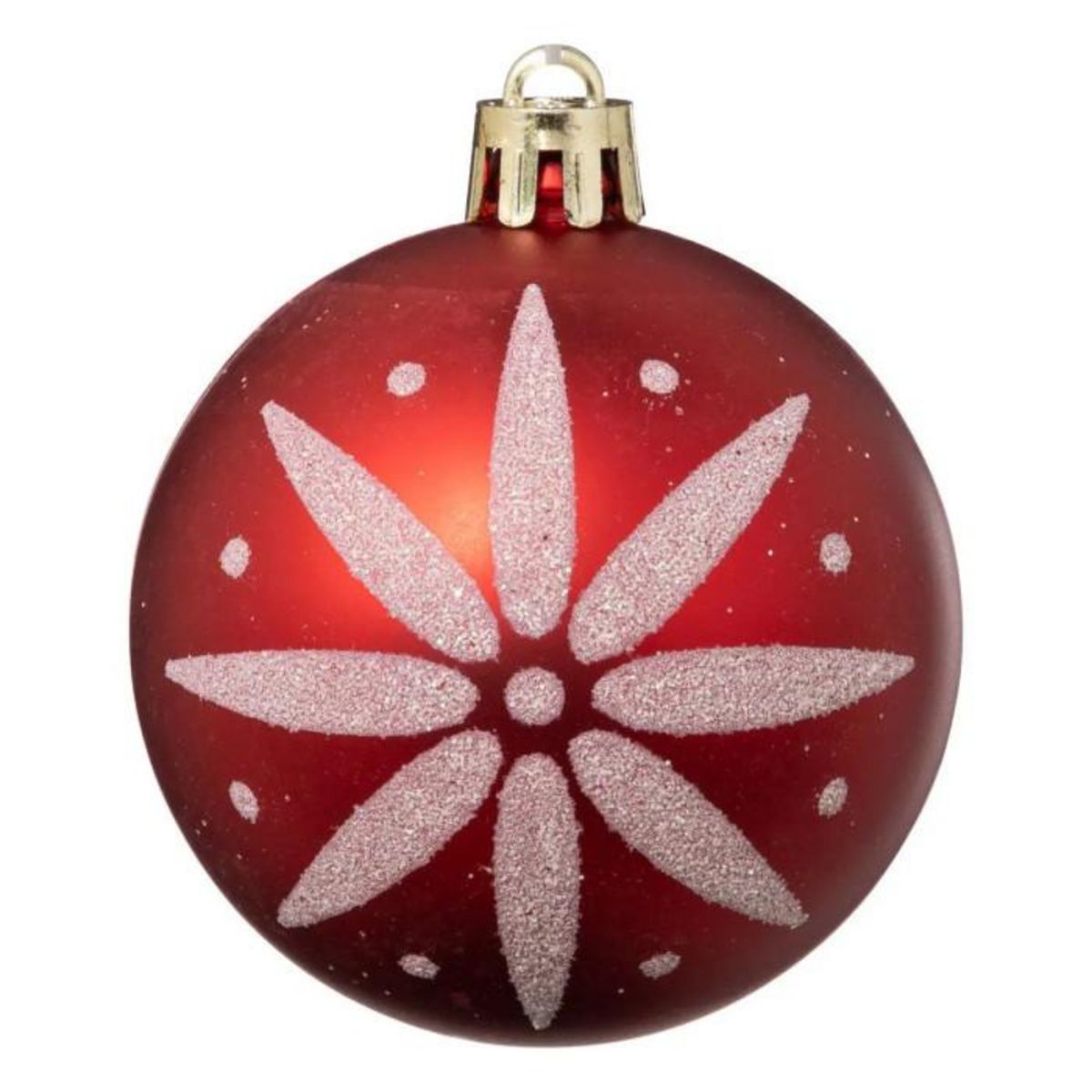 ATMOSPHERA Lot de 25 Boules de Noël  Maison des Couleurs  6cm Rouge & Blanc