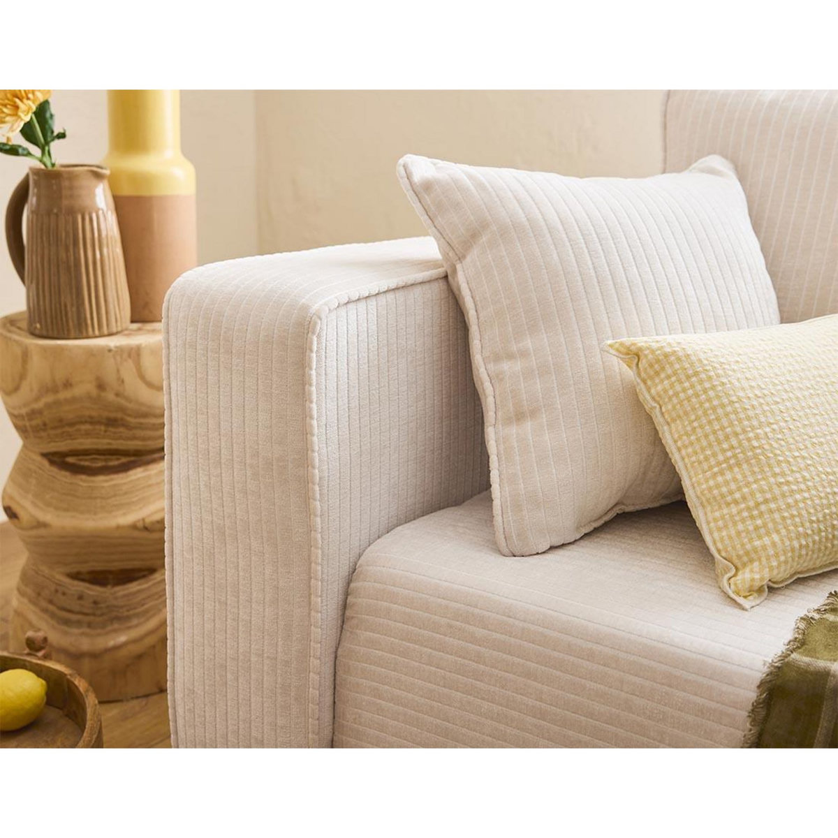 BEST MOBILIER Topaze - canapé 3 places - convertible avec coffre - en velours côtelé plat