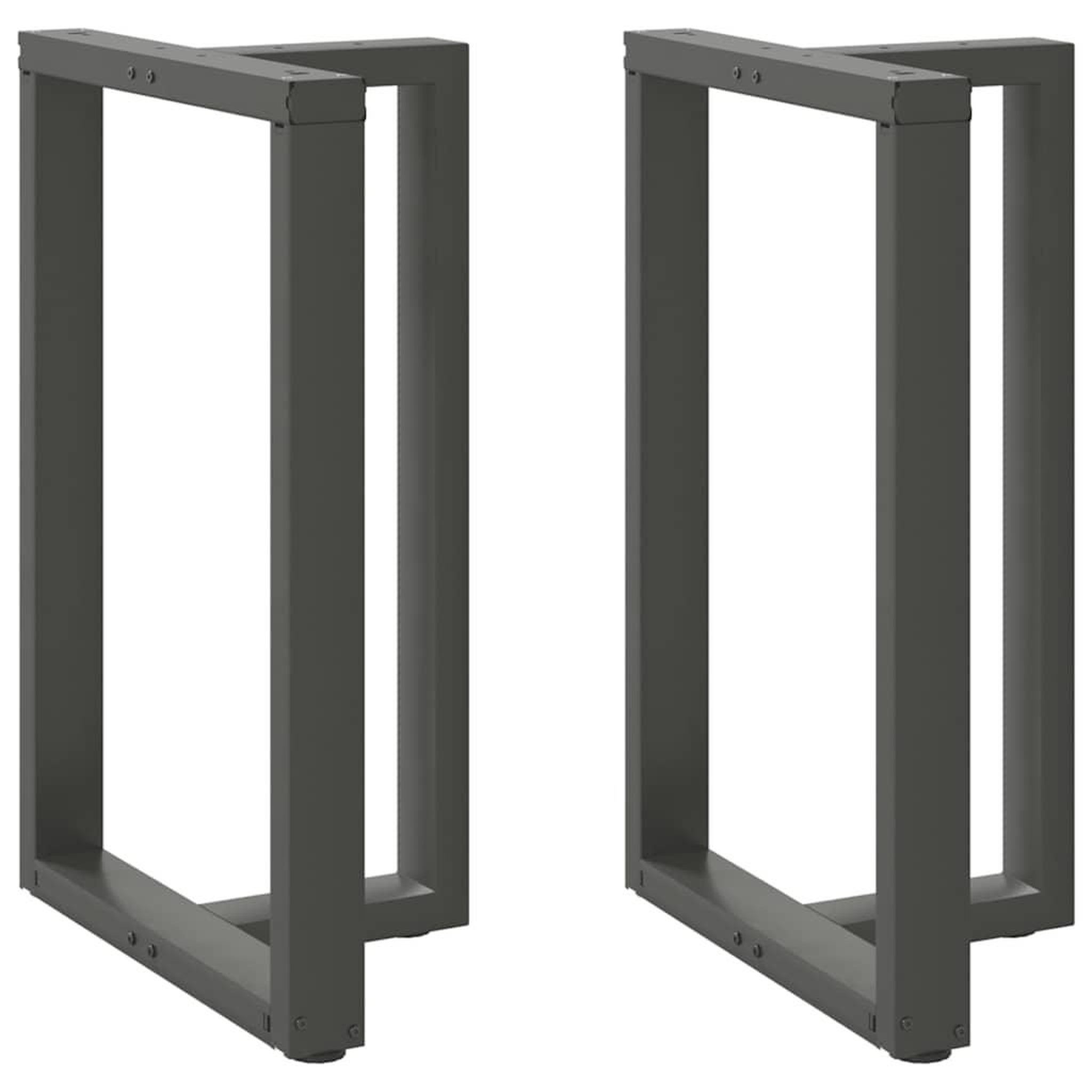 Voir la diapositive 2 : VIDAXL Pieds de table de bar forme de T 2 pcs anthracite acier