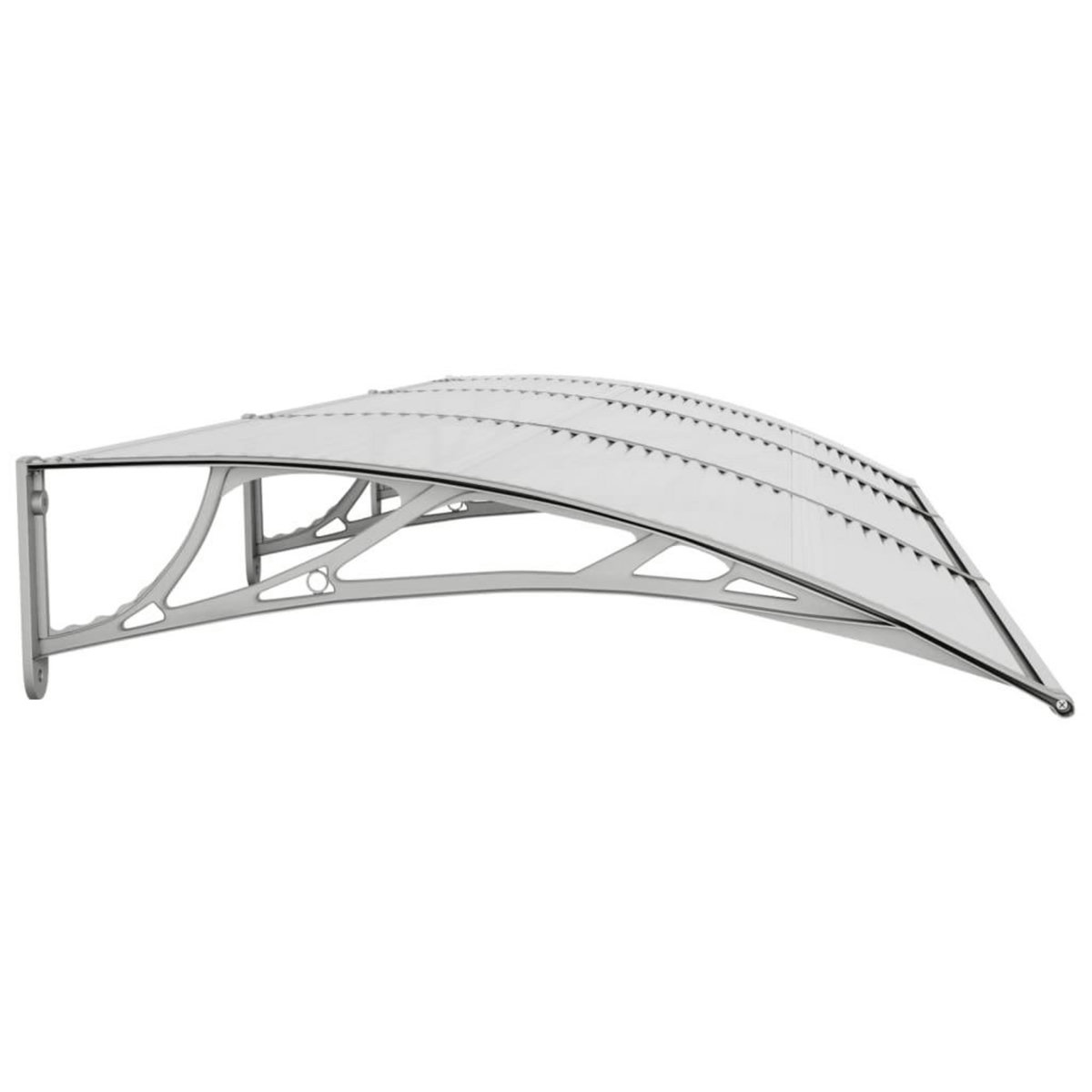 VIDAXL Auvent de porte Gris 300x100 cm Polycarbonate
