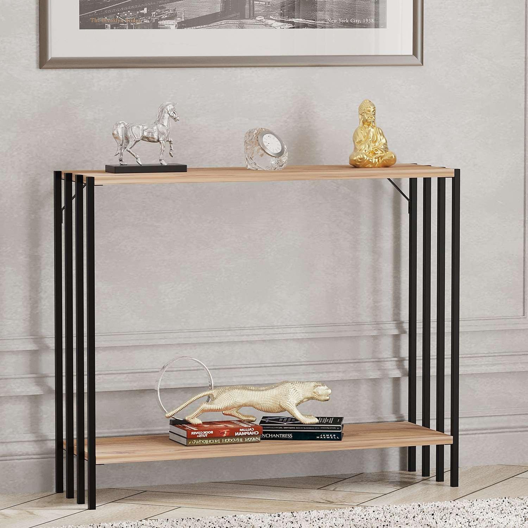 Voir la diapositive 2 : Habitat et Jardin Console en bois  verona  - 90 x 26 x 74 cm - pin noir de l'atlantique