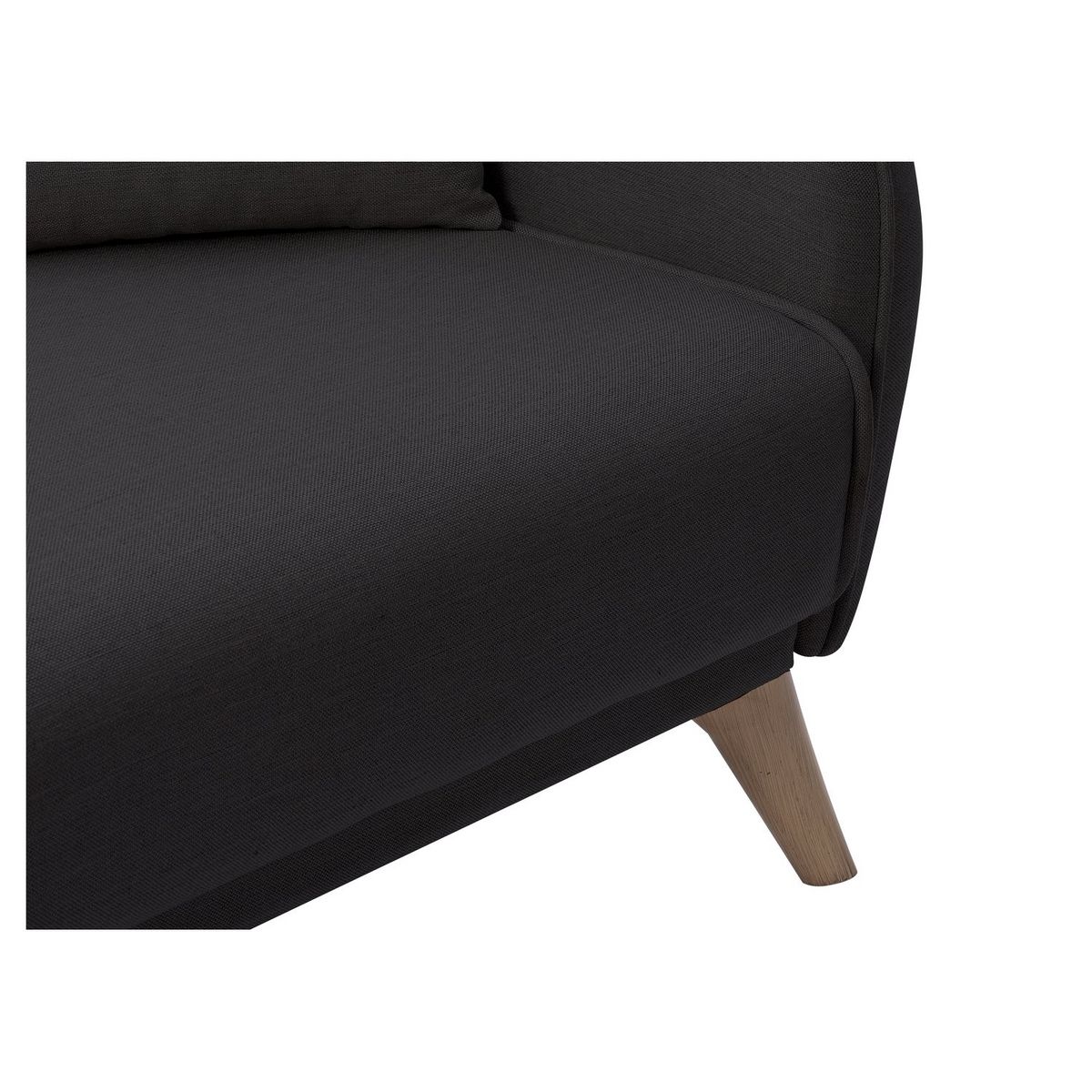Canapé droit convertible 3 places tissu pieds bois clair BONJO