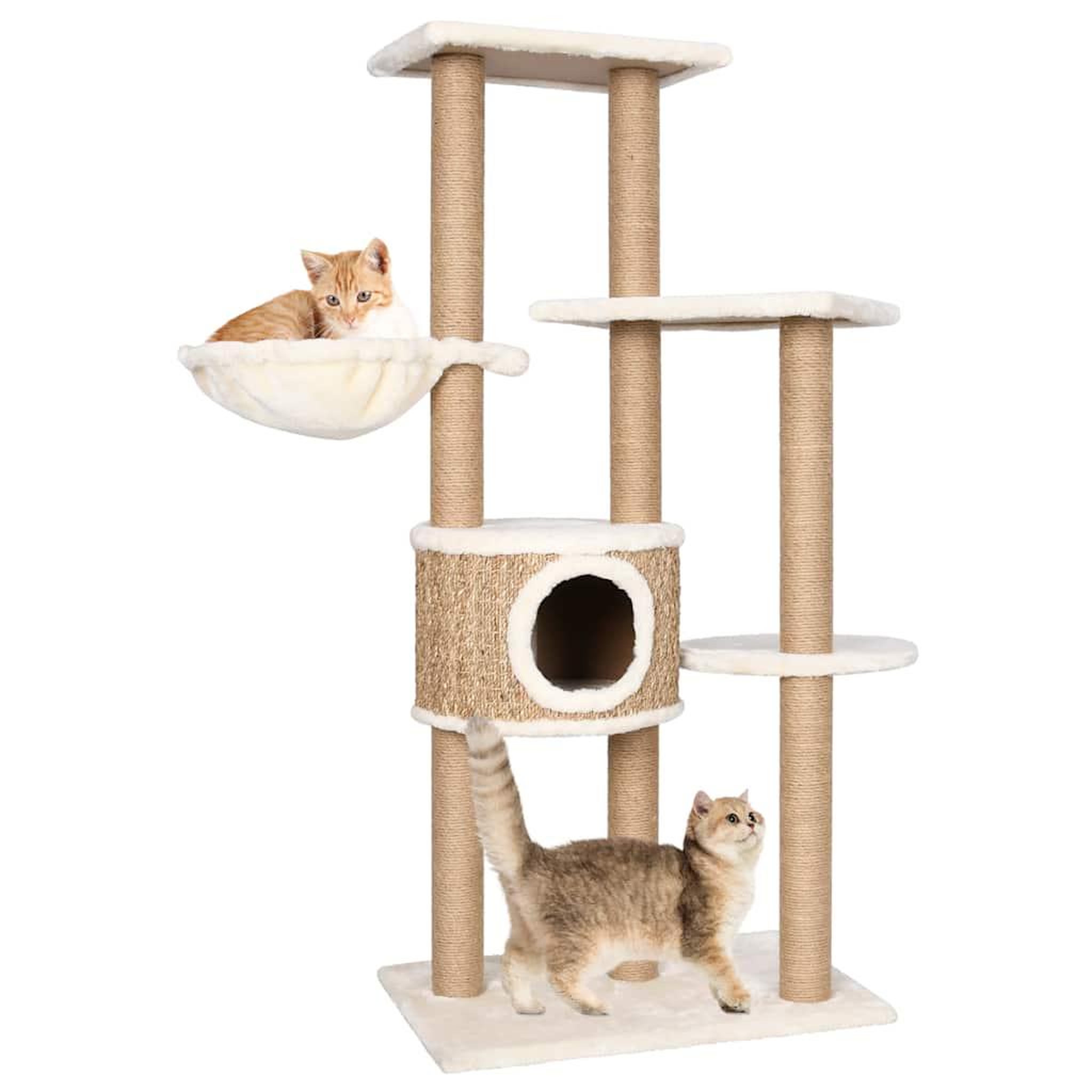 VIDAXL Arbre a chat avec griffoirs 126 cm herbiers marins
