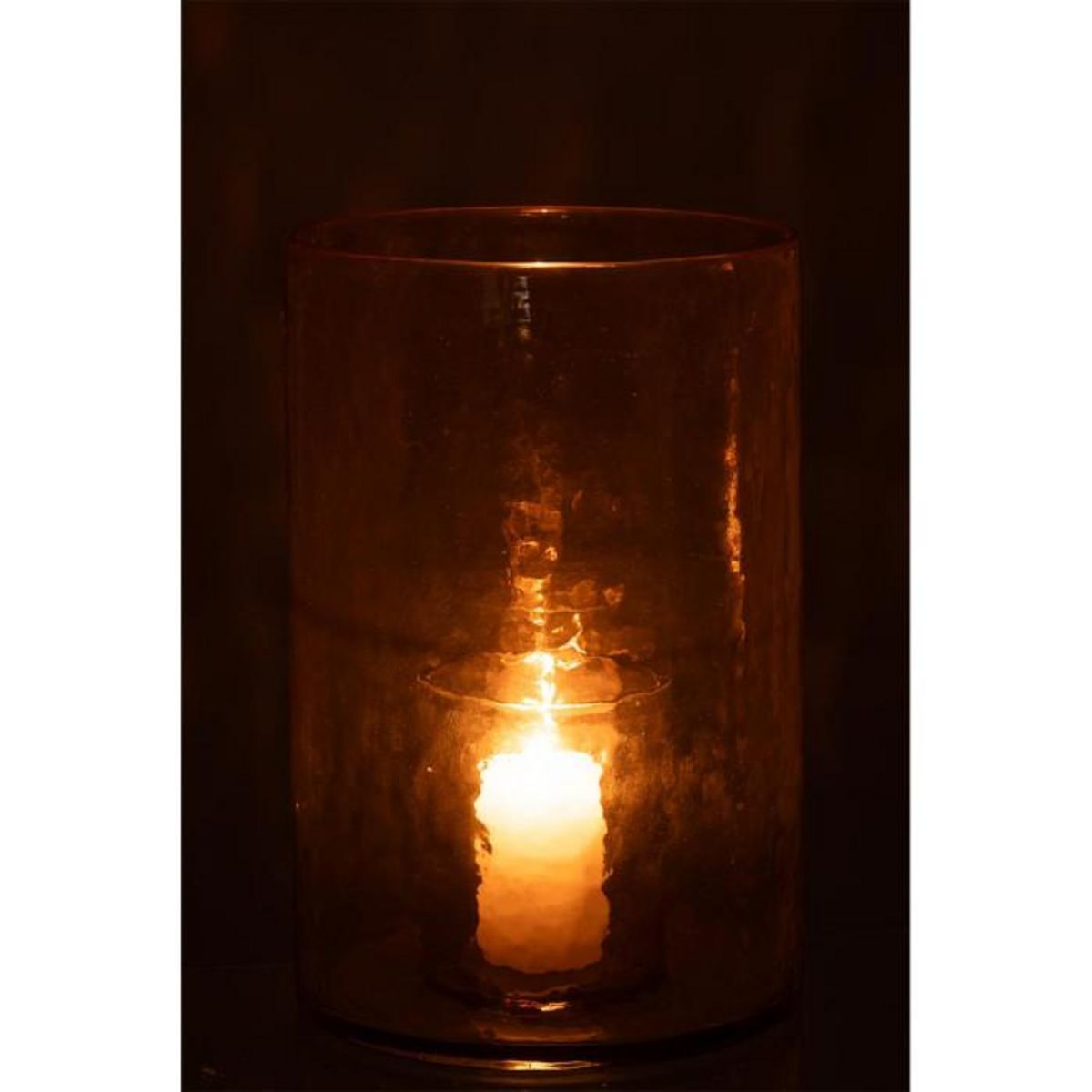 Paris Prix Photophore Double en Verre  Hurricane  30cm Jaune