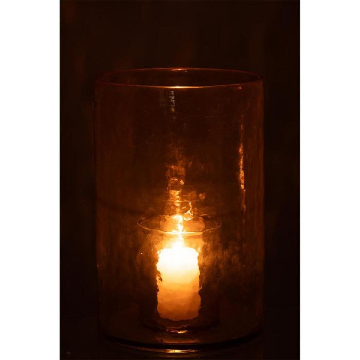 Paris Prix Photophore Double en Verre  Hurricane  30cm Jaune