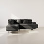 Voir la diapositive 5 : BEST MOBILIER Margaux - canapé d'angle gauche 5 places convertible avec coffre et têtières réglables en velours texturé