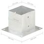 Voir la diapositive 6 : VIDAXL Ancres de poteau 4 pcs Metal galvanise 141 mm