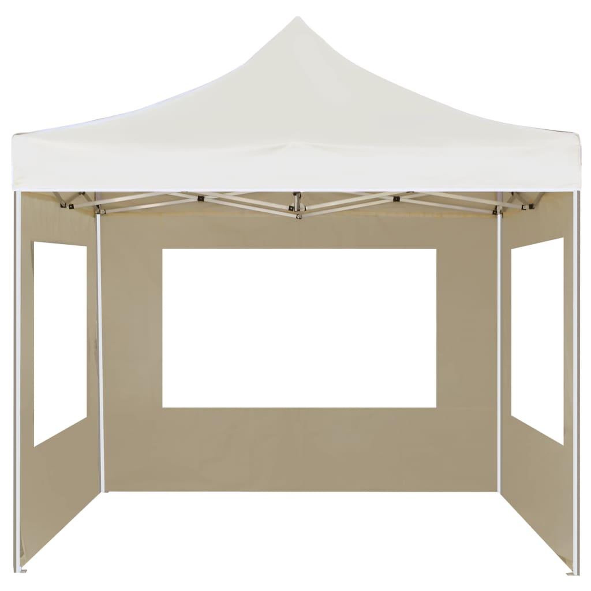 Voir la diapositive 4 : VIDAXL Tente de reception pliable avec parois Aluminium 3 x 3 m Creme