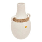 ATMOSPHERA Vase Déco avec Corde  The Floral  22cm Blanc