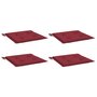 Voir la diapositive 3 : VIDAXL Coussins de chaise de jardin lot de 4 rouge bordeaux 40x40x4 cm