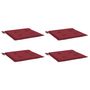 Voir la diapositive 3 : VIDAXL Coussins de chaise de jardin lot de 4 rouge bordeaux 40x40x4 cm