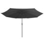 Voir la diapositive 3 : VIDAXL Parasol de jardin avec mat en metal 390 cm anthracite
