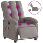 Voir la diapositive 2 : VIDAXL Fauteuil de massage inclinable electrique Taupe Tissu