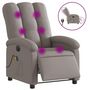 Voir la diapositive 2 : VIDAXL Fauteuil de massage inclinable electrique Taupe Tissu