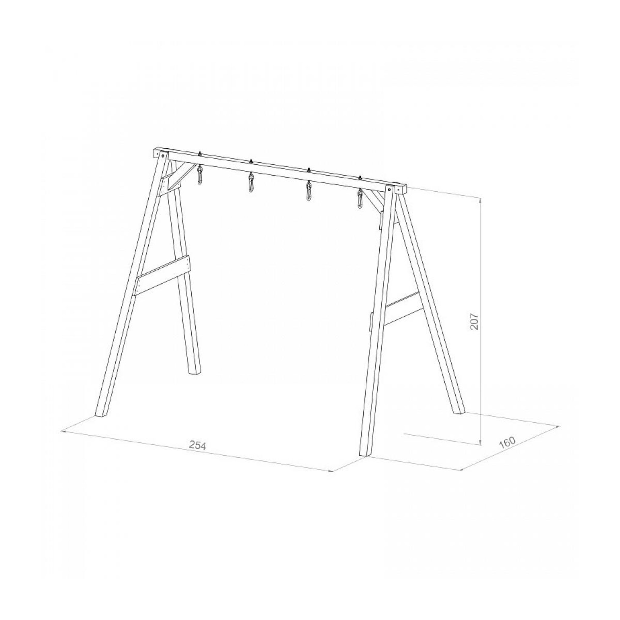 Voir la diapositive 3 : Axi House AXI Portique 4 en 1 Sports Fun Marron 160x254x207cm
