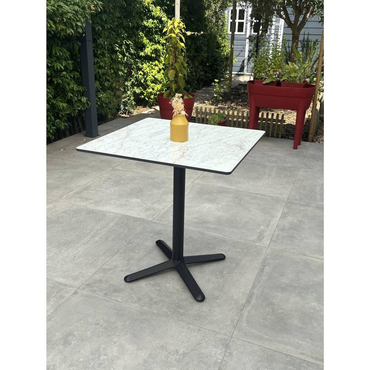 Paris Prix Ensemble Table de Jardin & 2 Chaises  Bistro  70cm Bleu
