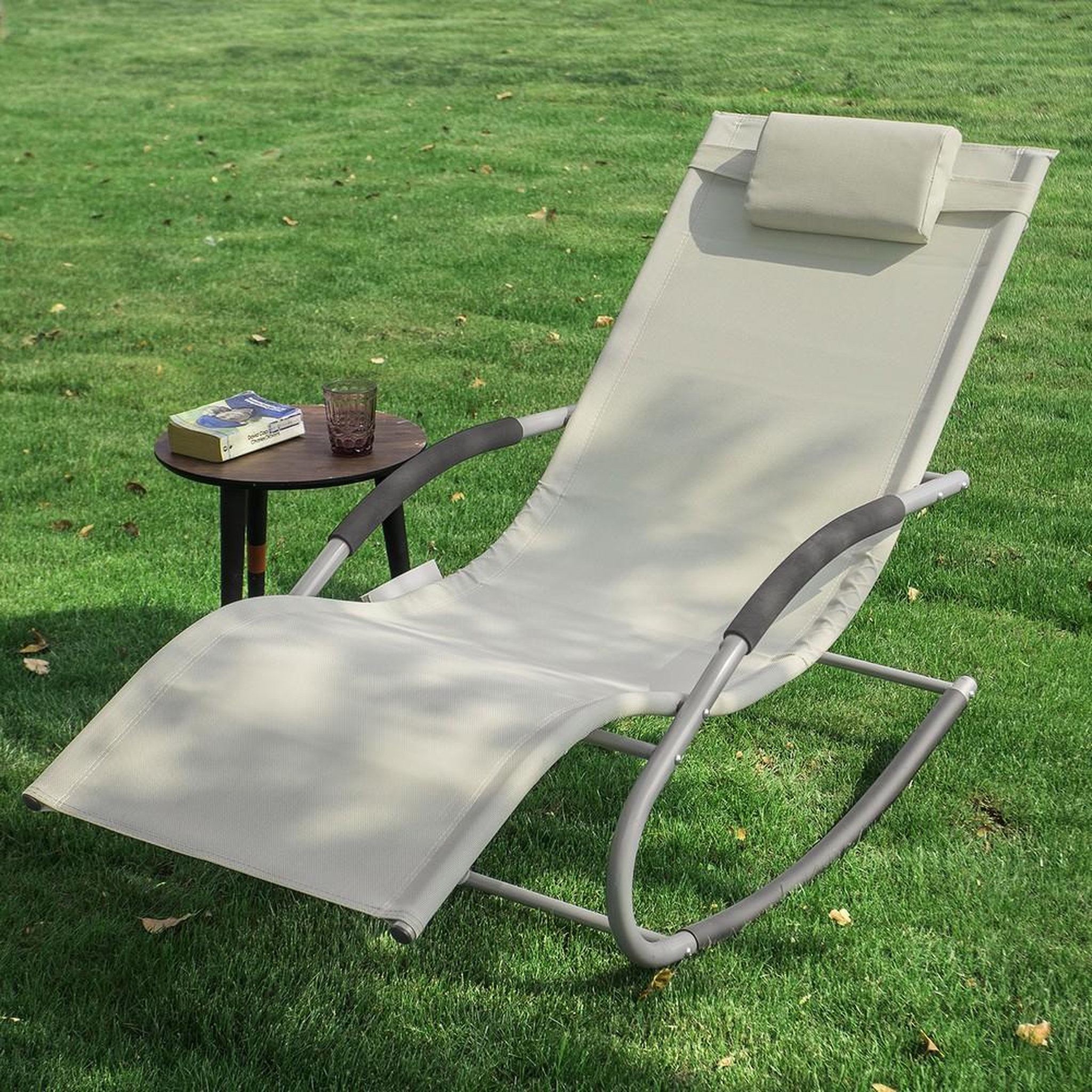 Voir la diapositive 2 : SOBUY SoBuy - Fauteuil À Bascule De Jardin pliable - Moderne - OGS28