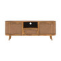 Voir la diapositive 1 : Rendez vous déco Meuble TV en bois de manguier et cannage 145 cm-Wava