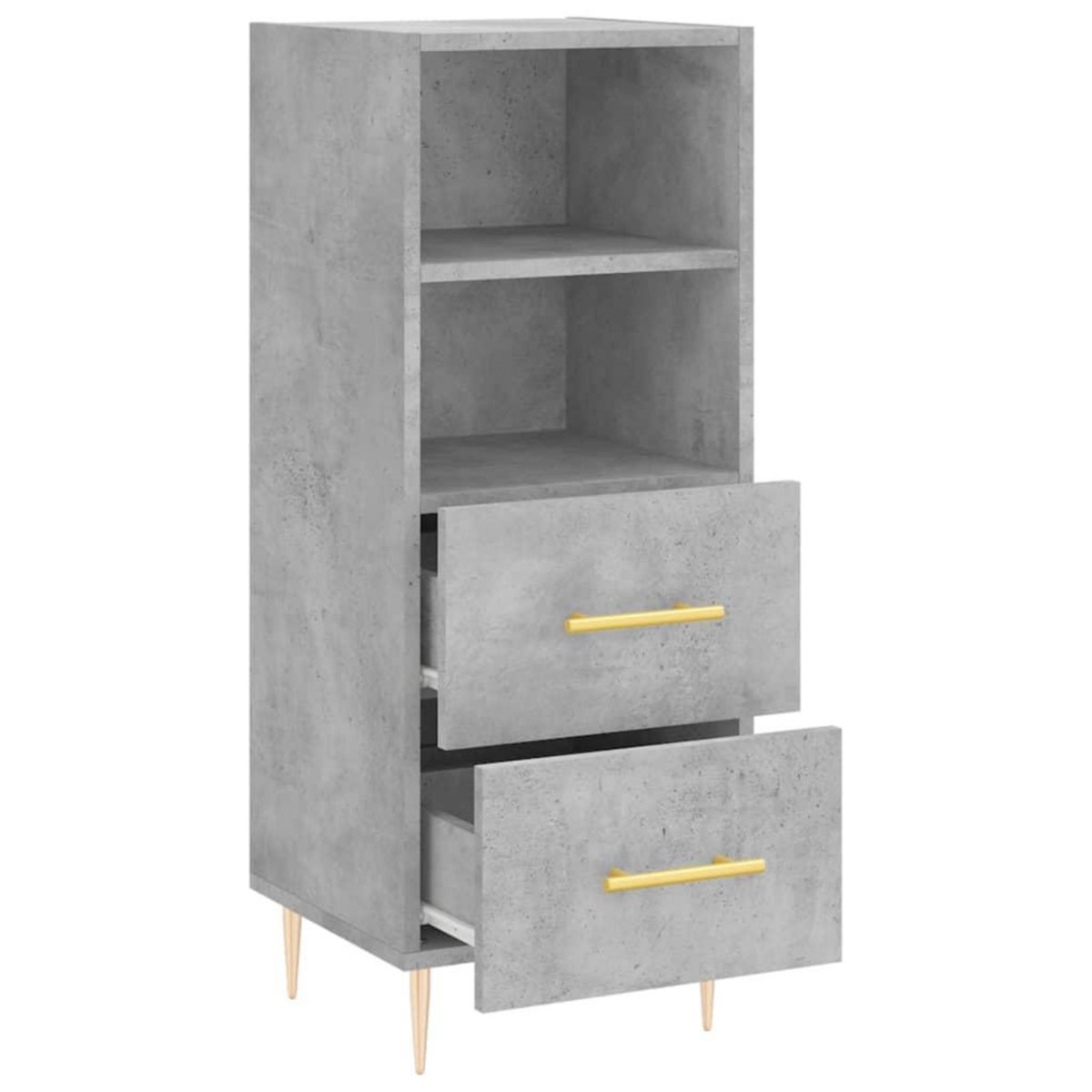 VIDAXL Buffet Gris beton 34,5x34x90 cm Bois d'ingenierie