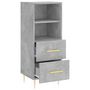 Voir la diapositive 5 : VIDAXL Buffet Gris beton 34,5x34x90 cm Bois d'ingenierie
