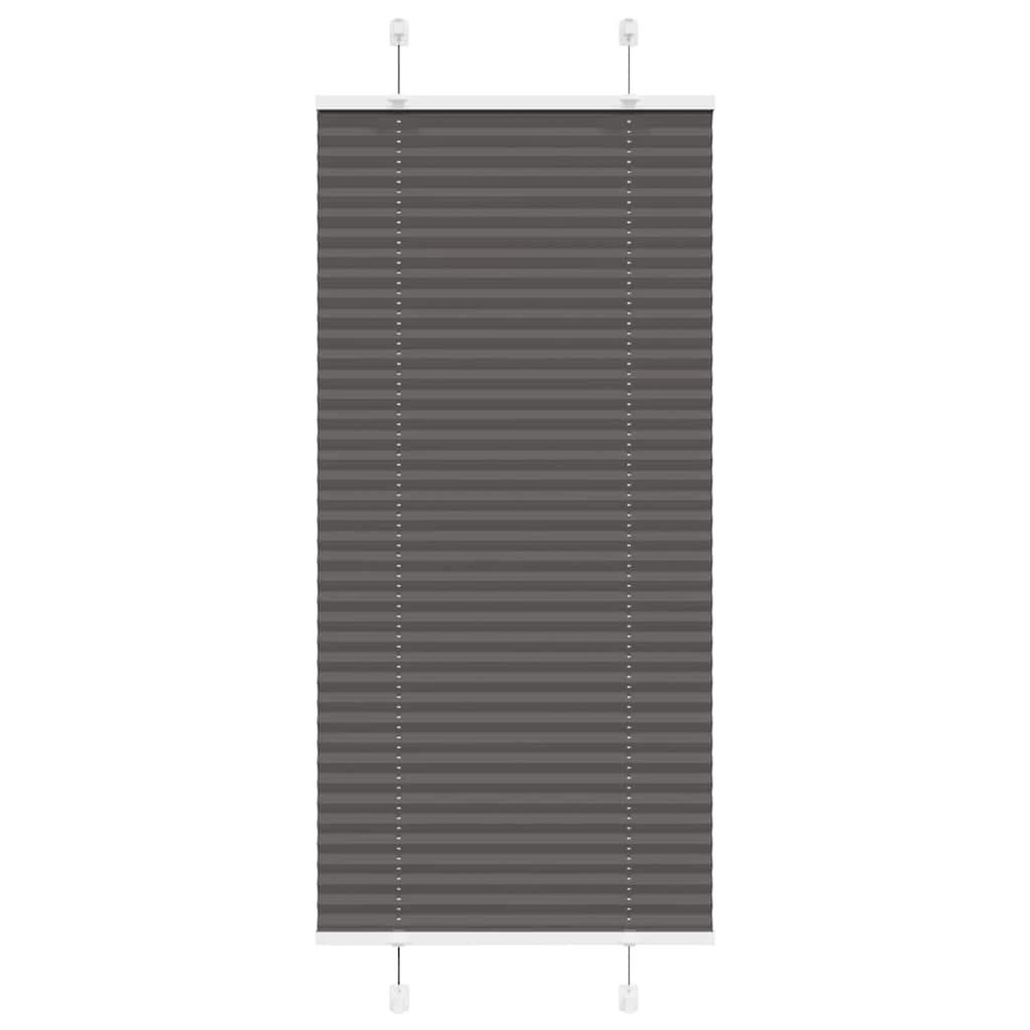 VIDAXL Store plisse noir 55x100 cm largeur du tissu 54,4 cm polyester