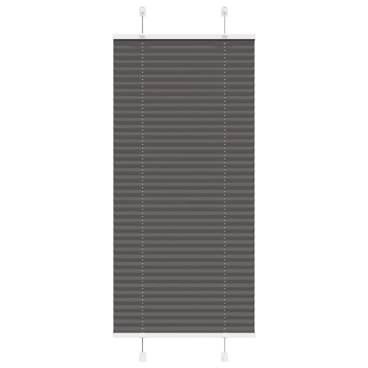 VIDAXL Store plisse noir 55x100 cm largeur du tissu 54,4 cm polyester