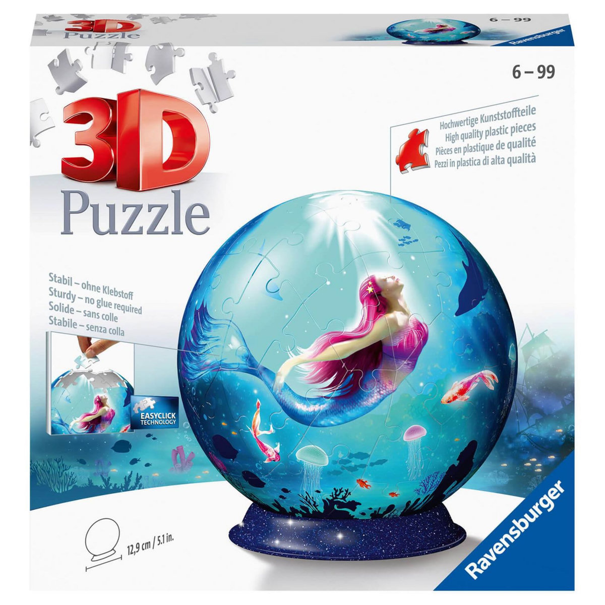 RAVENSBURGER Puzzle Ball 3D 72 pièces - Les sirènes