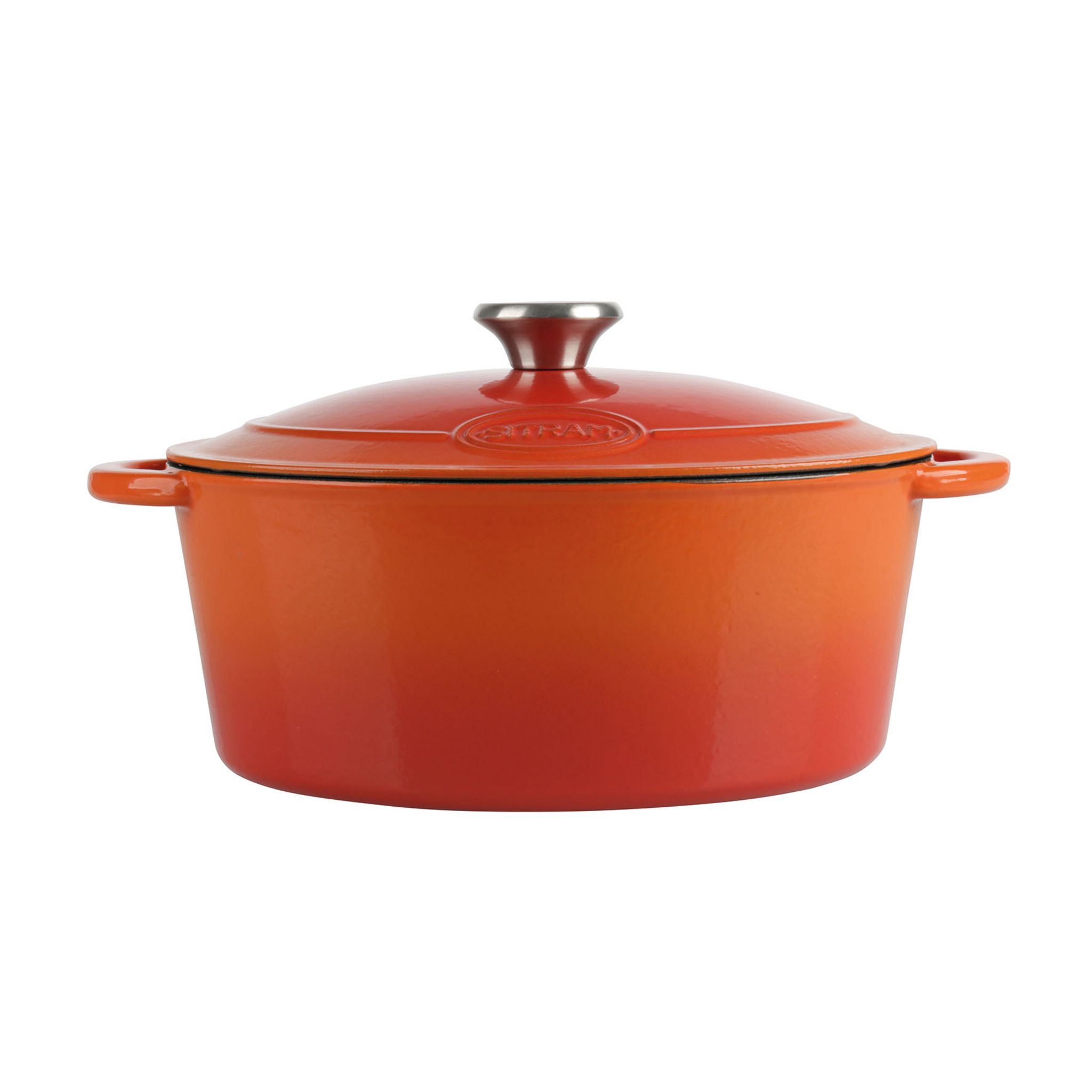 SITRAM Cocotte en fonte ovale induction 4 litres orange pas cher