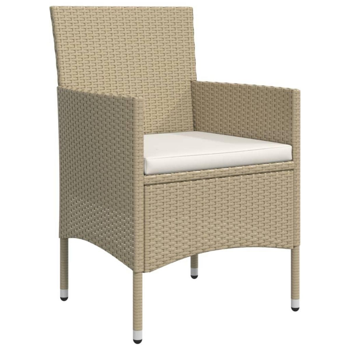 VIDAXL Ensemble a manger de jardin coussins 5 pcs Beige/noir