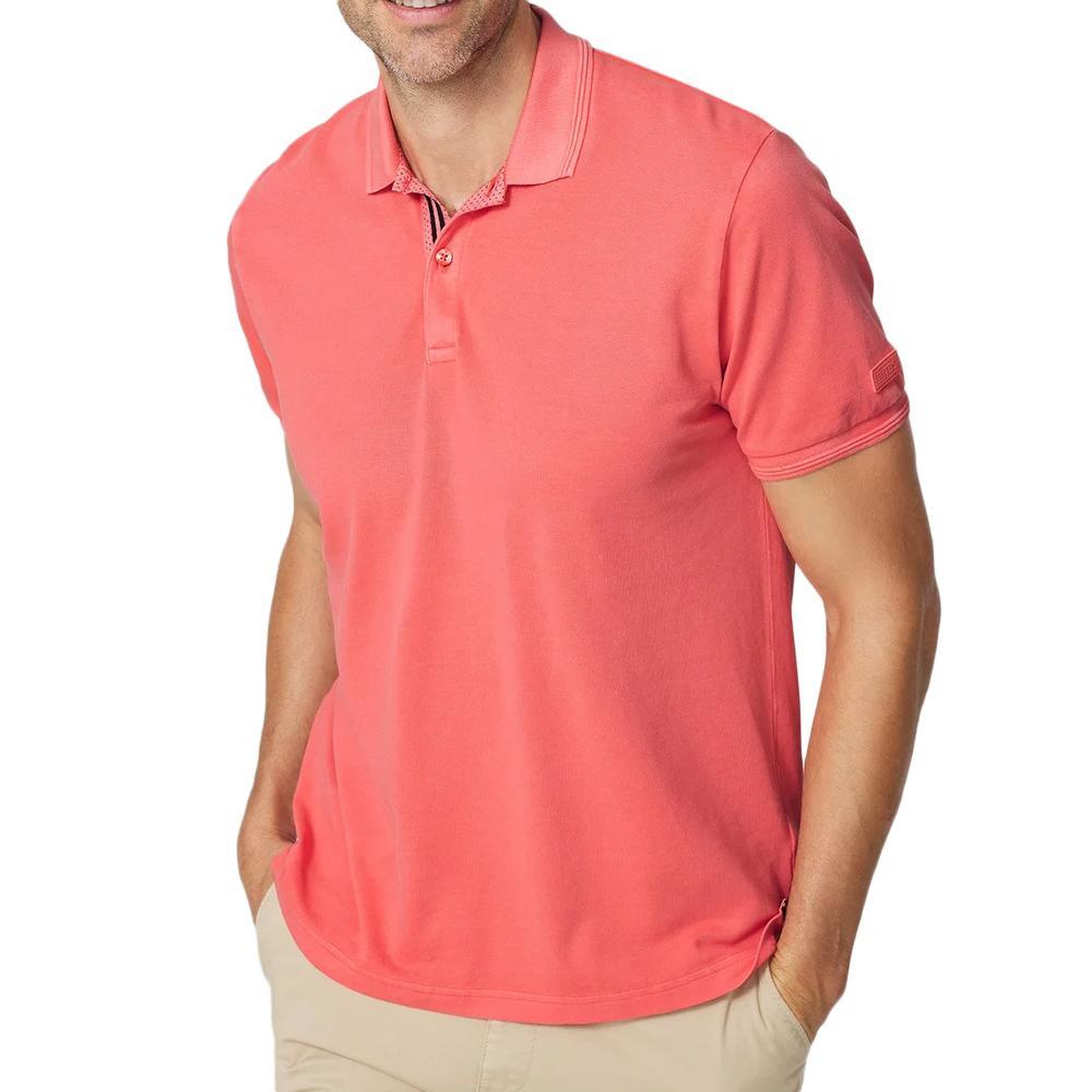 TBS Polo Corail Homme TBS JAIRO. Coloris disponibles : Rose