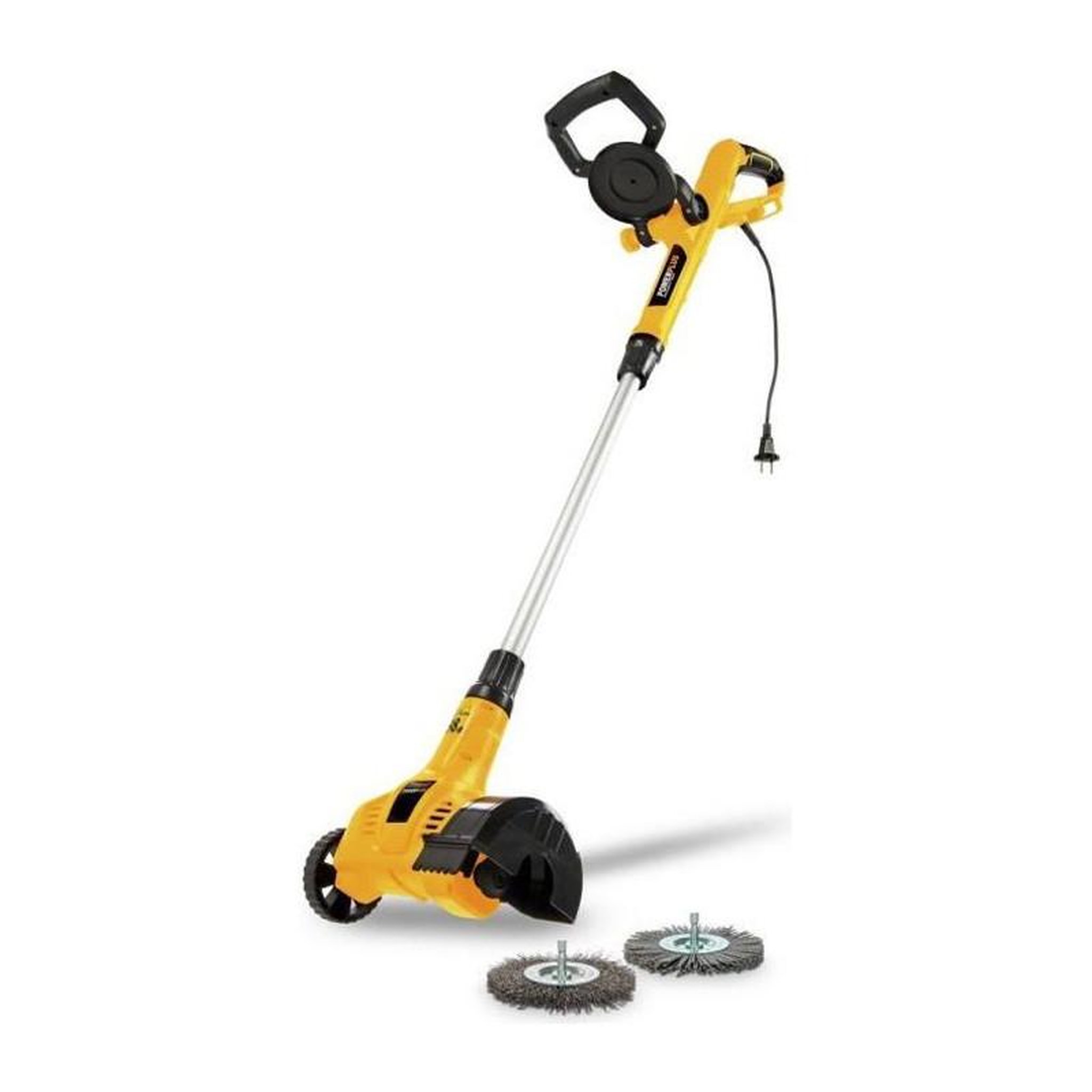 POWERPLUS Désherbeur Téléscopique Électrique Powerplus POWXG6650 - Extracteur de Mauvaises Herbes, 400 W, avec Brosse en Nylon et en A