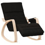 Voir la diapositive 2 : VIDAXL Chaise a bascule Noir Tissu