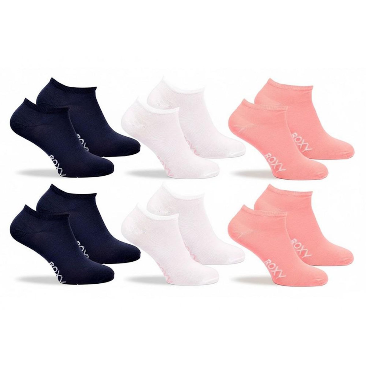 ROXY ROXY Lot Chaussettes Courtes Sneaker– Pack de 6 Paires