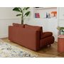 Voir la diapositive 5 : BEST MOBILIER Cristal - canapé 3 places - convertible avec coffre et pouf - en velours texturé
