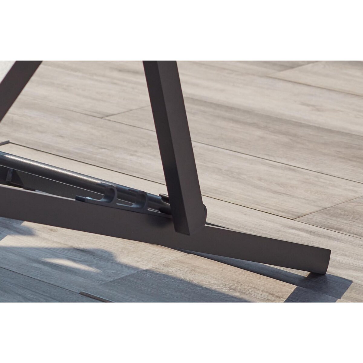 CONCEPT USINE Lot de 2 transats alu gris TEVATA