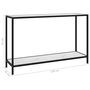 Voir la diapositive 6 : VIDAXL Table console Blanc 120x35x75 cm Verre trempe
