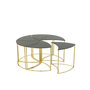 Voir la diapositive 2 : Paris Prix Lot de 6 Tables d'Appoint  Tornado  48cm Or