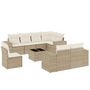 Voir la diapositive 2 : VIDAXL Salon de jardin avec coussins 9 pcs beige resine tressee