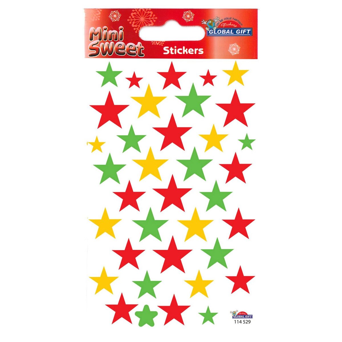  Stickers Noël - Étoiles multicolores